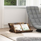vidaXL Raft pentru reviste cu raft Stejar fumuriu 65 x 53 x 28,5 cm 890884
