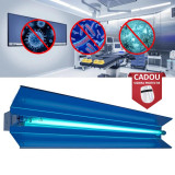 Cumpara ieftin Lampa bactericida UVC orientabila 55W cu reflector, control telecomanda cu temporizator fixare perete, ProCart