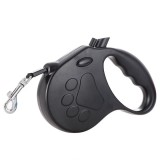 Lesa retractabila pentru caini Nunbell, franare si blocare cu o singura mana, 5 m, ABS/Nylon, Negru