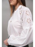 Cumpara ieftin Camasa Barbati Bumbac Guler Mao Broderie Bassano Alb M-L (S/M, M/L) - Eleganta &amp; Confort