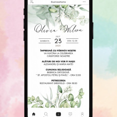 Invitatie Electronica/Digitala pentru nunta, model Floral