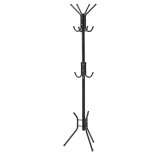 Cuier hol metalic 178 cm, 12 carlige, design minimalist, negru Household NewTrend