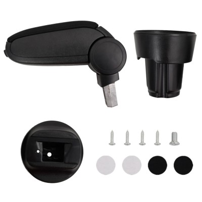 vidaXL Cotieră auto, negru, 13x33x(33-49) cm ABS foto