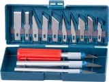 Set scalpere Strend Pro HK104 cu 3 manere si 10 lame, 13 piese