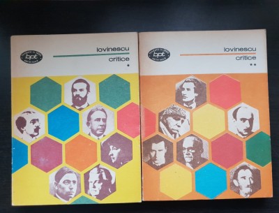 Critice (2 vol.) - E. Lovinescu foto