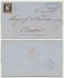 ROMANIA 1867 scrisoare Braila - Buzau francata cu 20 parale Carol cu favoriti