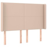 Cumpara ieftin Tablie pat cu aripioare cappuccino 147x16x118/128 cm piele eco