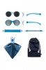 Ochelari de soare pentru copii MOKKI Click &amp; Change, protectie UV, bleu, 0-2 ani, set 2 perechi