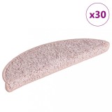 vidaXL Covorașe scară 30 buc roz deschis 56x17x3 cm