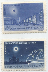 Romania, LP 520/1961, Eclipsa totala de soare, MNH foto