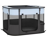 PawHut Parc pentru c&acirc;ini și pisici, tarc pliabil portabil pentru căței iepuri și porcușori de Guineea țesătură Oxford 74x60x45 cm Gri | Aosom Romania