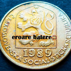 Moneda 20 HALERU - RS CEHOSLOVACIA, anul 1989 * cod 2015 B = EROARE BATERE