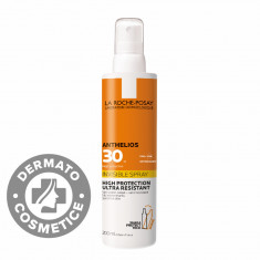 Spray invizibil cu protectie solara SPF 30+ pentru corp piele sensibila Anthelios, 200ml, La Roche-Posay