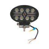 Proiector oval LED cu DRL 9-36V, 19W alb-galben, carcasa aluminiu 140x90x45mm IP68 Breckner Germany