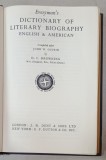 EVERYMAN &#039;S DICTIONARY OF LITERARY BIOGRAPHY , ENGLISH and AMERICAN , 1965