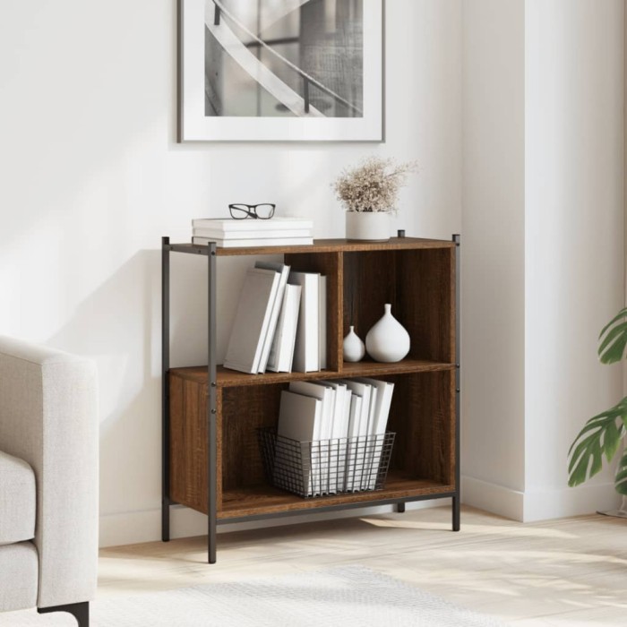 vidaXL Bibliotecă, stejar maro, 72x28x77,5 cm, lemn prelucrat 838882