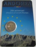Andorra 2 Euro 2014, Coincard - 20 Ani Consiliul Europei - Moneda Comemorativa