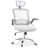 Scaun birou SL Q831, mesh, mecanism de balans, cotiere reglabile, rotatie 360 , suport lombar, 100 kg, gri