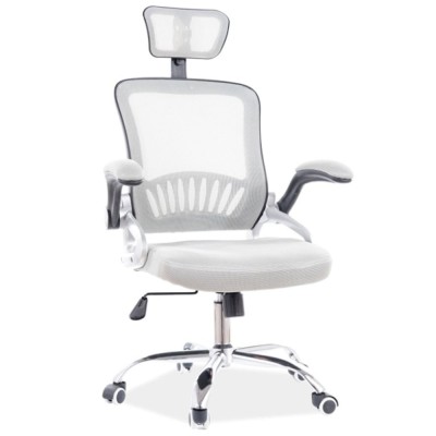 Scaun birou SL Q831, mesh, mecanism de balans, cotiere reglabile, rotatie 360 , suport lombar, 100 kg, gri foto