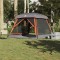 Gossi cort de camping pentru 6 persoane, gri/portocaliu, impermeabil