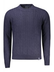 Pulover pe gat barbati, Regular fit, bleumarin, M