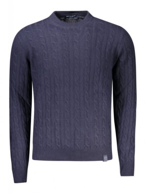 Pulover pe gat barbati, Regular fit, bleumarin, M foto