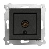 Priza TV incastrata, EXEN negru / 290-001403-257