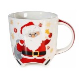 Cana Craciun portelan multicolor &Oslash; 8,5 cm x 9 H, 300 ml