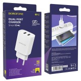 Incarcator Retea Dual USB Universal Alimentator Borofone BN2 10.5W 2 X USB - Alb
