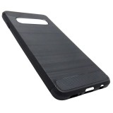 Husa Forcell Carbon silicon neagra pentru Samsung Galaxy S10 (G973F)