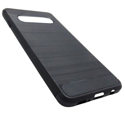 Husa Forcell Carbon silicon neagra pentru Samsung Galaxy S10 (G973F) foto