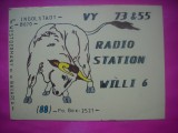 HOPCT 15102 RADIO STATION WILLI 6 [ TAUR] -GERMANIA--CARTE POSTALA RADIO AMATOR / RADIOAMATORI CARICATURA -CIRCULATA