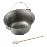 Ceaun, tuci, fonta, emailat, 10.8 L, cu lingura de lemn, Perfect Home