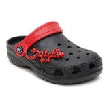 Papuci/saboti, clogs, pentru copii, spuma EVA, negru si rosu, marimea 22, Jose Amorales GartenVIP DiyLine