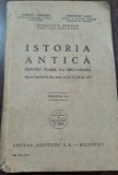 Istoria Antica pentru clasa a V-a secundara de Scarlat Lambrino, Gheorghe Lazar, Virgiliu P. Arbore cu autograf