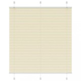 vidaXL Jaluzea plisată Crem 120x100 cm Lățime țesătură 119,4 cm