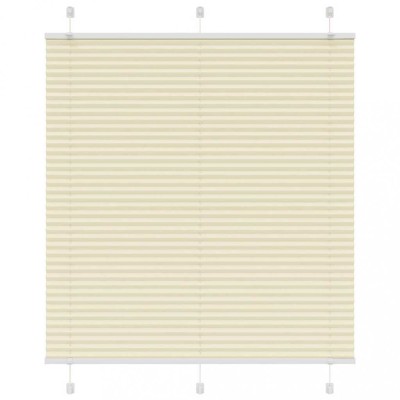 vidaXL Jaluzea plisată Crem 120x100 cm Lățime țesătură 119,4 cm 4015283 foto