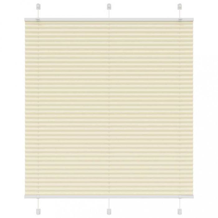 vidaXL Jaluzea plisată Crem 120x100 cm Lățime țesătură 119,4 cm 4015283