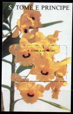 SAO TOME PRINCIPE 1992, Flora, bloc neuzat, MNH foto