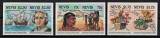 NEVIS 1986 - Navigatori, expeditii, Cristofor Columb / serie completa MNH