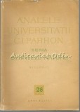 Analele Universitatii C. I. Parhon, Anul X, 1961, Bucuresti, 247 pagini, Biologie, Romana