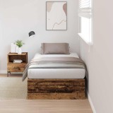 Cumpara ieftin Cadru de pat cu depozitare cu usa Lemn Vechi 100 x 200 cm