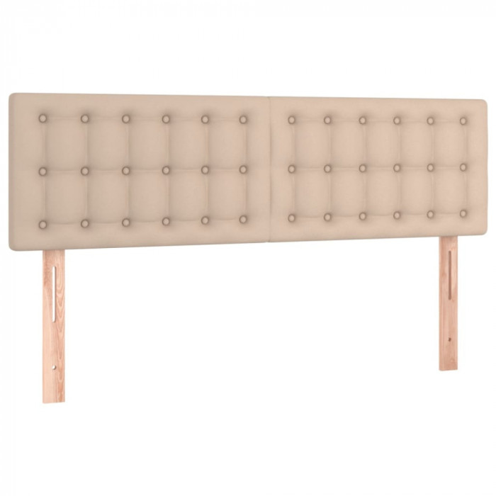 Tăblii de pat 2 buc. cappuccino 72x5x78/88 cm piele ecologică