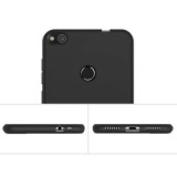Husa Silicon Negru Huawei P9 Lite 2017 / P8 Lite 2017, Protectie Soc, Anti-zgarieturi, Flexibila