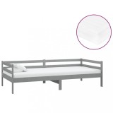 Cumpara ieftin Pat de zi cu saltea, 90x200 cm, lemn masiv de pin