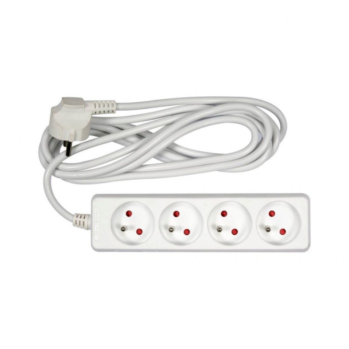 Prelungitor cu impam&acirc;ntare, 4 prize, 3m Vorel 72505