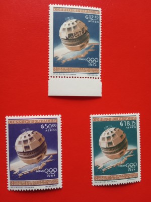 PARAGUAY, SPACE - 3 VALORI MNH foto