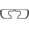 Set 2 ornamente faruri negru mat Ford Ranger T9 XL, XLS