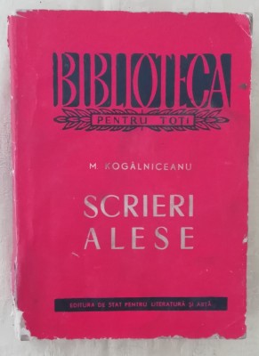 myh 44f - BPT - M Kogalniceanu - Scrieri alese - ed 1956 foto