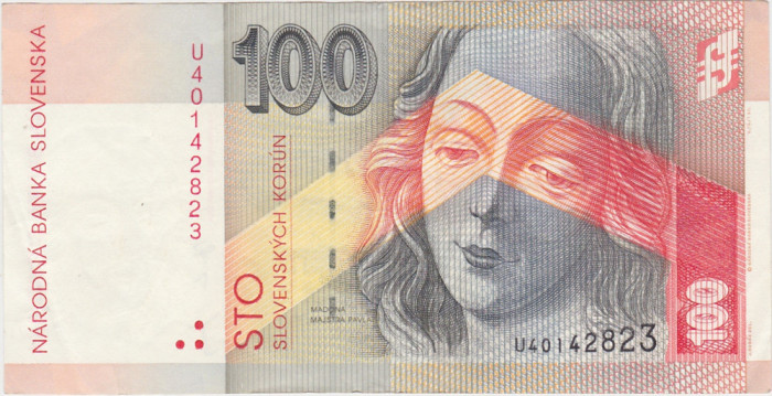 SLOVACIA 100 KORUN COROANE 2001 XF